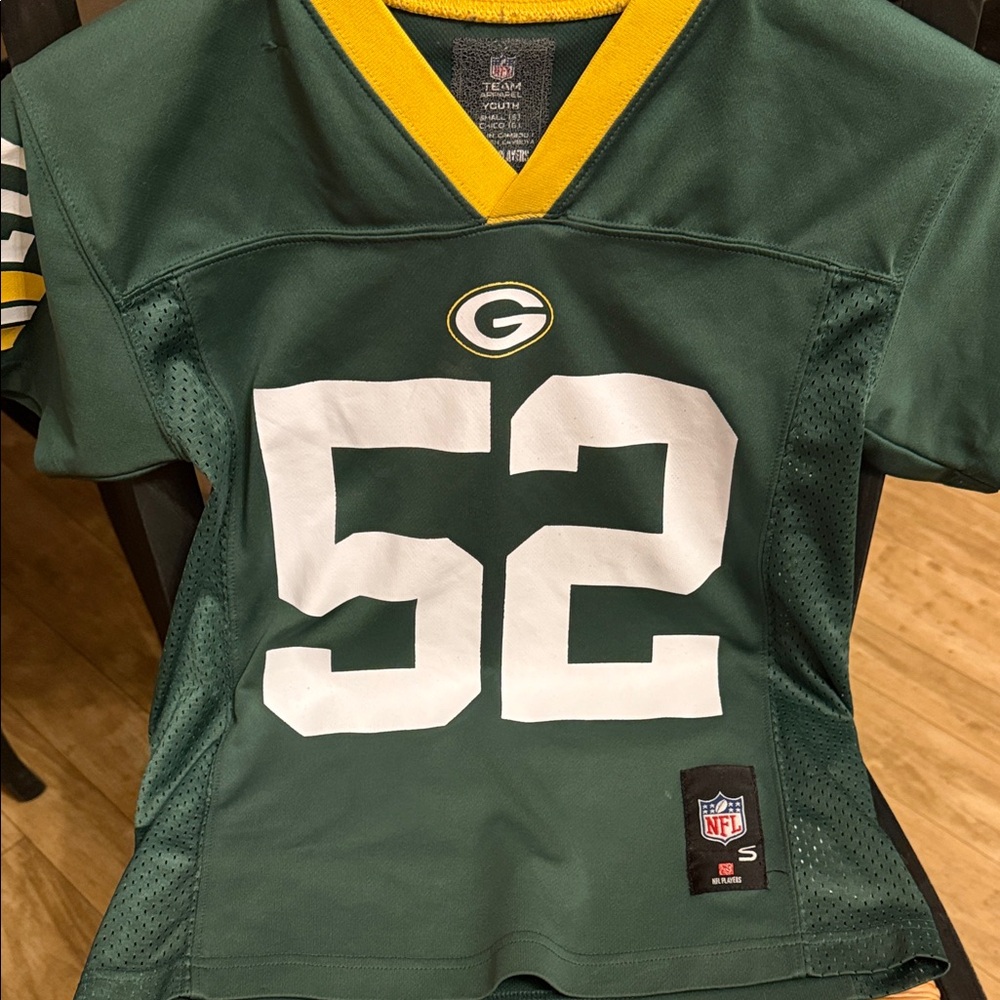 NFL Youth Green Bay Packers Green and Yellow Jersey
